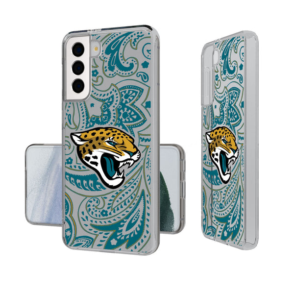 Jacksonville Jaguars Paisley Galaxy Clear Phone Case