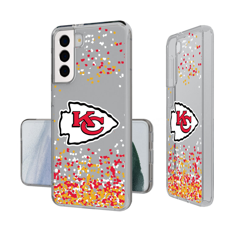 Kansas City Chiefs Confetti Galaxy Clear Phone Case