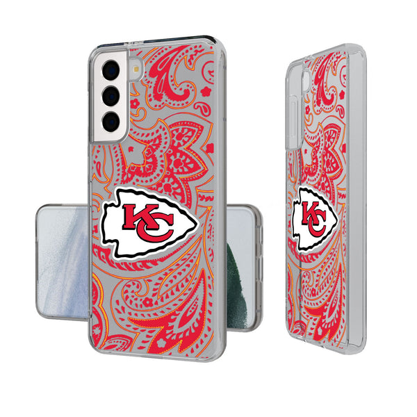 Kansas City Chiefs Paisley Galaxy Clear Phone Case