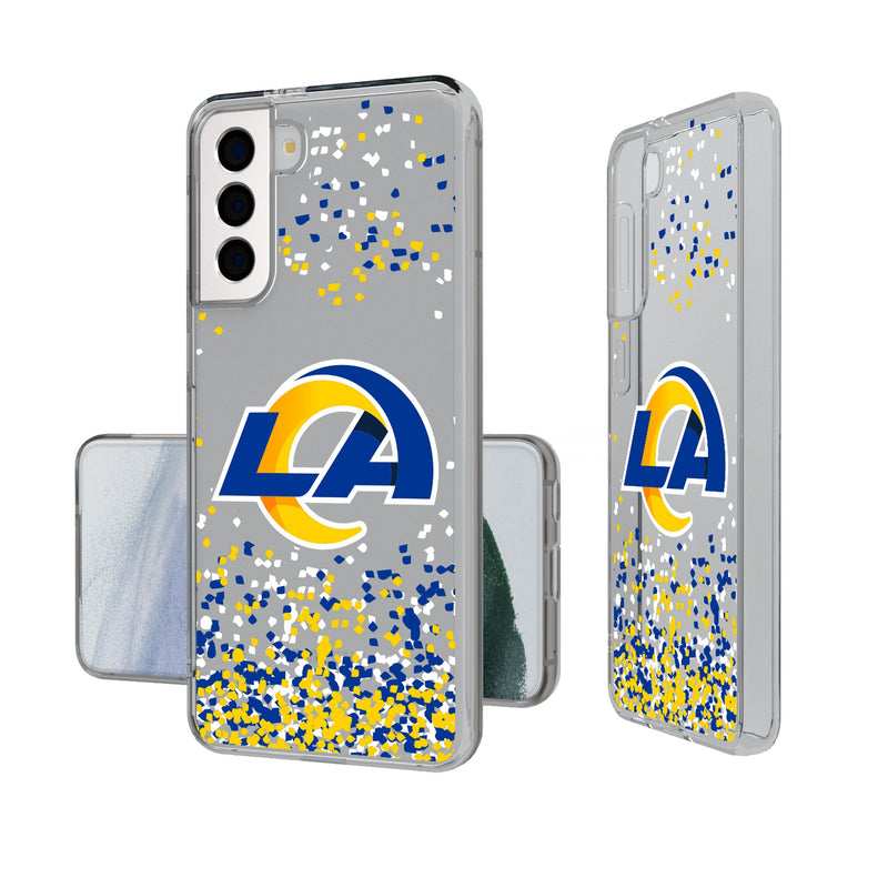 Los Angeles Rams Confetti Galaxy Clear Phone Case