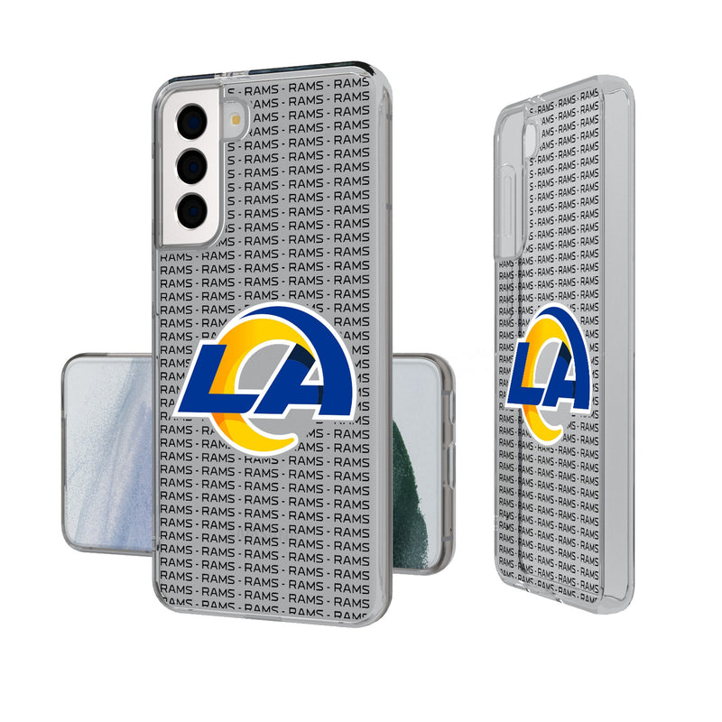 Los Angeles Rams Text Backdrop Galaxy Clear Phone Case