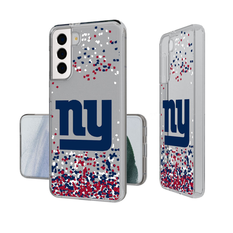 New York Giants Confetti Galaxy Clear Phone Case