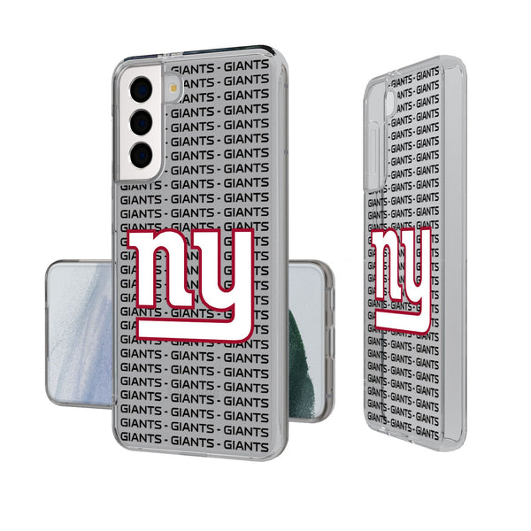 New York Giants Text Backdrop Galaxy Clear Phone Case