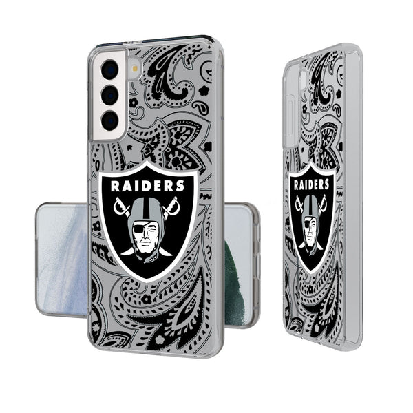 Las Vegas Raiders Paisley Galaxy Clear Phone Case