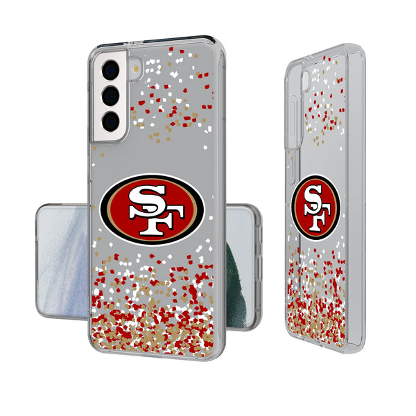 San Francisco 49ers Confetti Galaxy Clear Phone Case