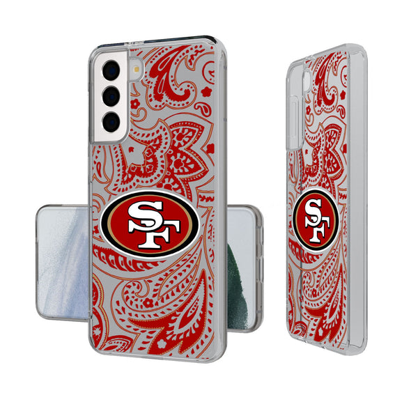 San Francisco 49ers Paisley Galaxy Clear Phone Case