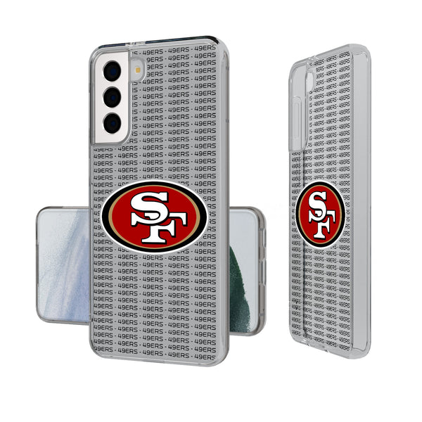 San Francisco 49ers Text Backdrop Galaxy Clear Phone Case