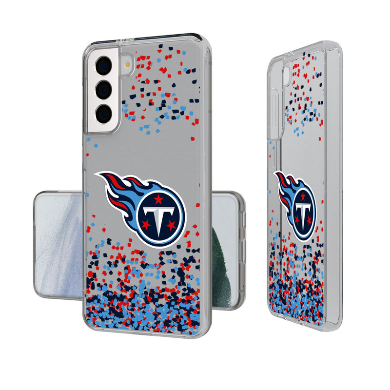 Tennessee Titans Confetti Galaxy Clear Phone Case