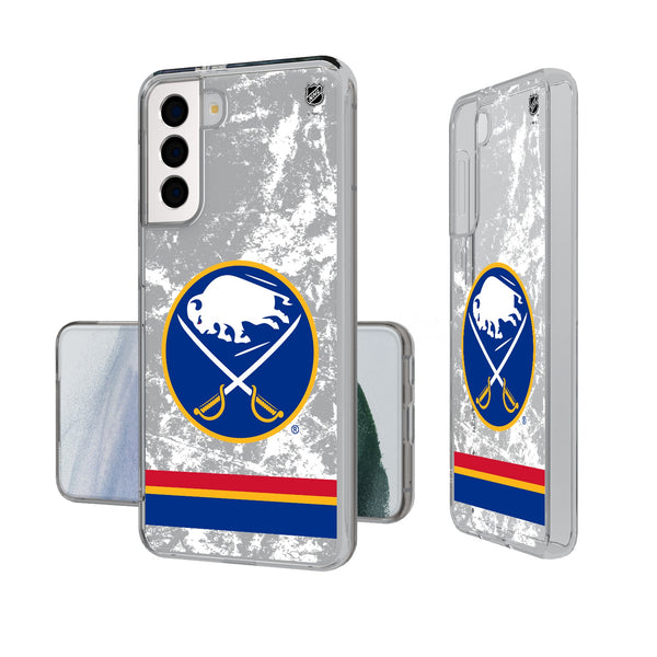 Buffalo Sabres Ice Stripe Galaxy Clear Phone Case