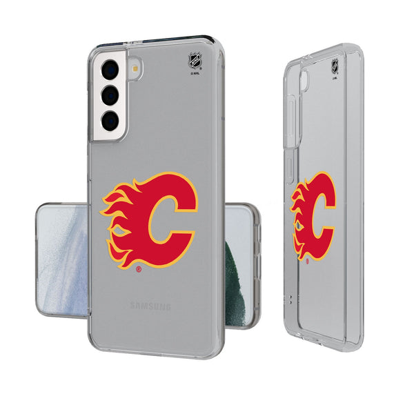 Calgary Flames Insignia Galaxy Clear Phone Case