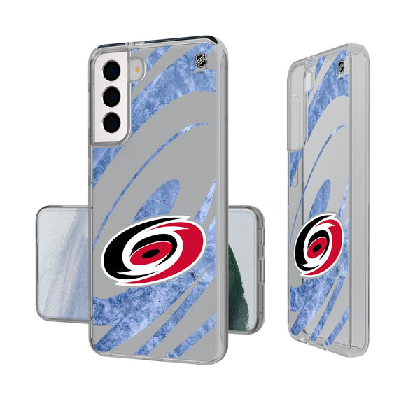 Carolina Hurricanes Ice Tilt Galaxy Clear Phone Case