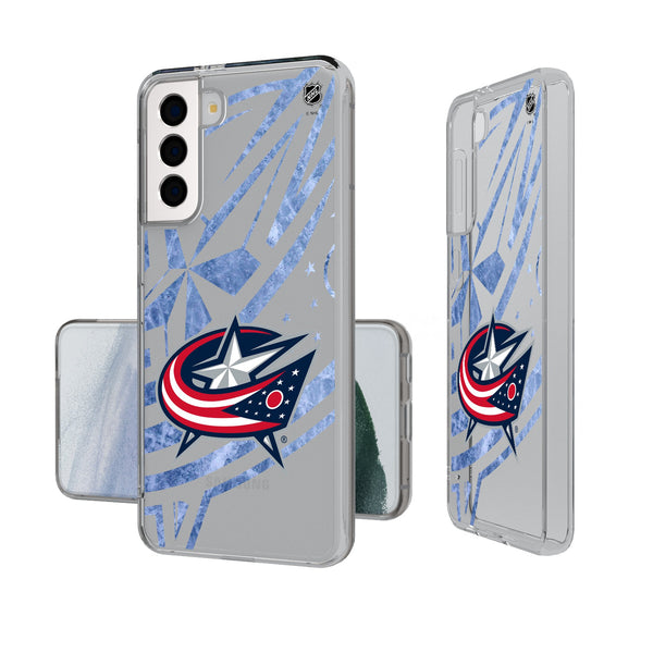 Columbus Blue Jackets Ice Tilt Galaxy Clear Phone Case