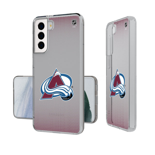 Colorado Avalanche Linen Galaxy Clear Phone Case