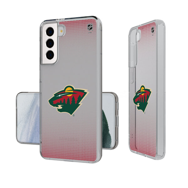 Minnesota Wild Linen Galaxy Clear Phone Case