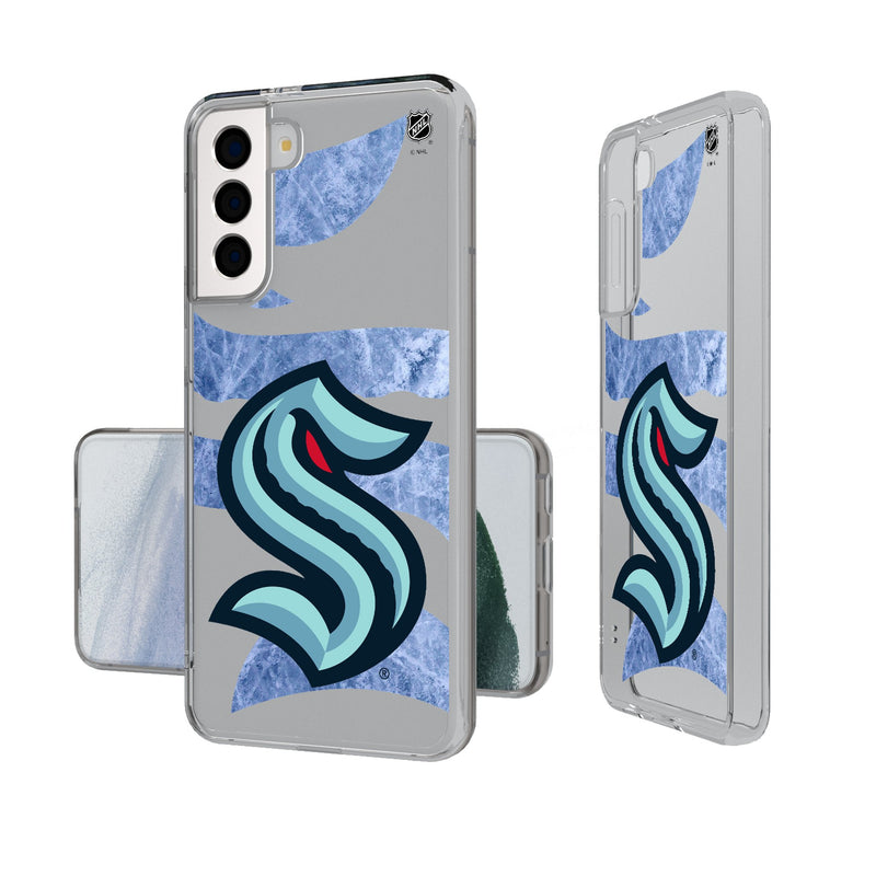 Seattle Kraken Ice Tilt Galaxy Clear Phone Case