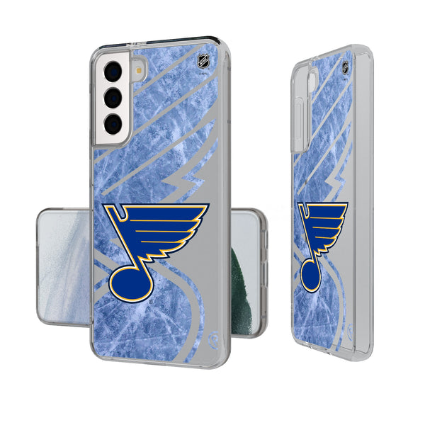 St. Louis Blues Ice Tilt Galaxy Clear Phone Case