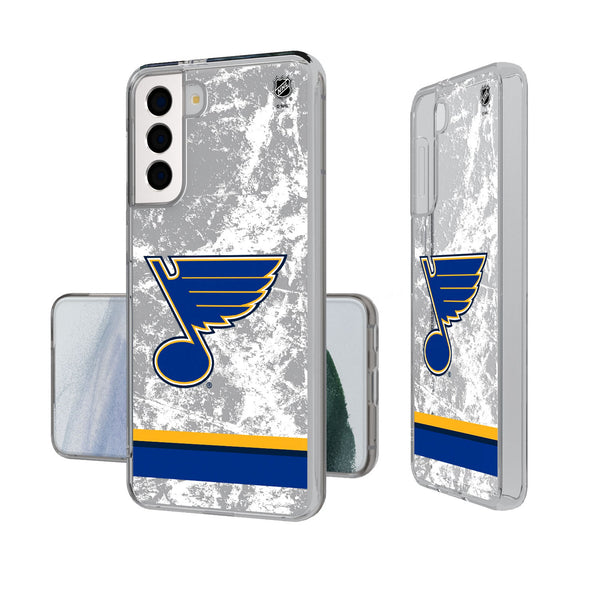 St. Louis Blues Ice Stripe Galaxy Clear Phone Case