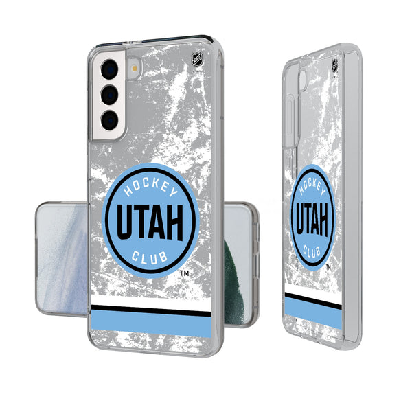 Utah Hockey Club Ice Stripe Galaxy Clear Phone Case