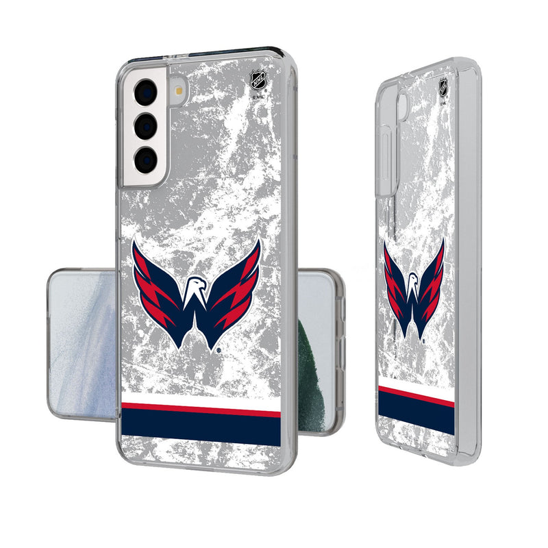 Washington Capitals Ice Stripe Galaxy Clear Phone Case