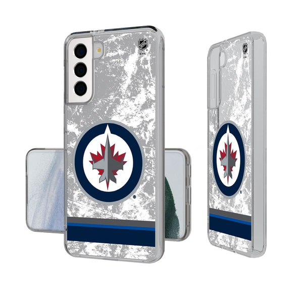 Winnipeg Jets Ice Stripe Galaxy Clear Phone Case