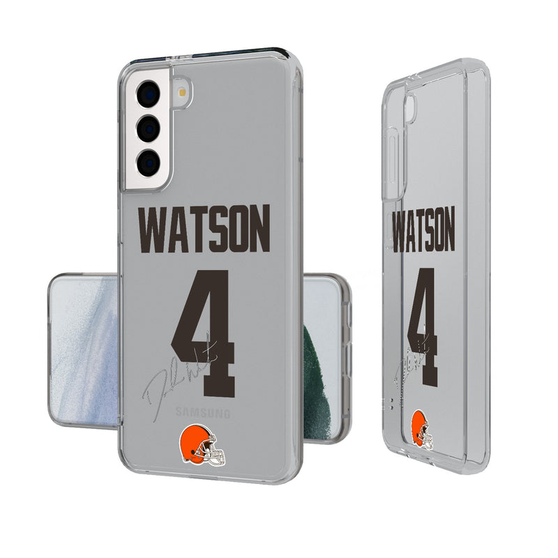 Deshaun Watson Cleveland Browns 4 Ready Galaxy Clear Phone Case