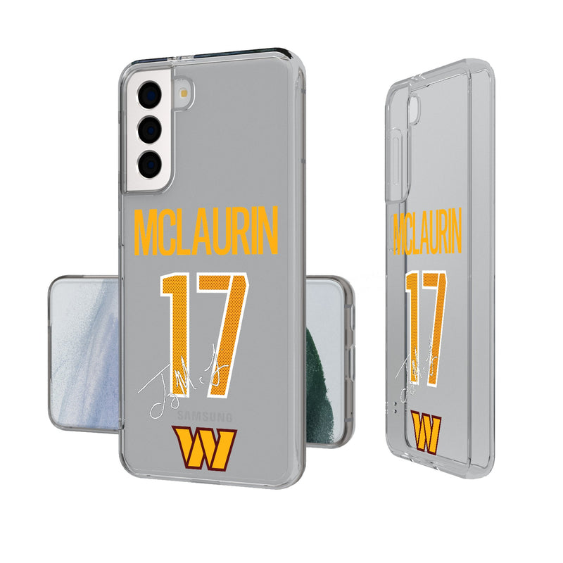 Terry McLaurin Washington Commanders 17 Ready Galaxy Clear Phone Case