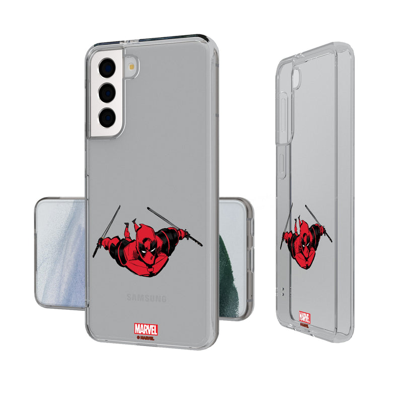 Marvel Deadpool Badge Galaxy Clear Phone Case