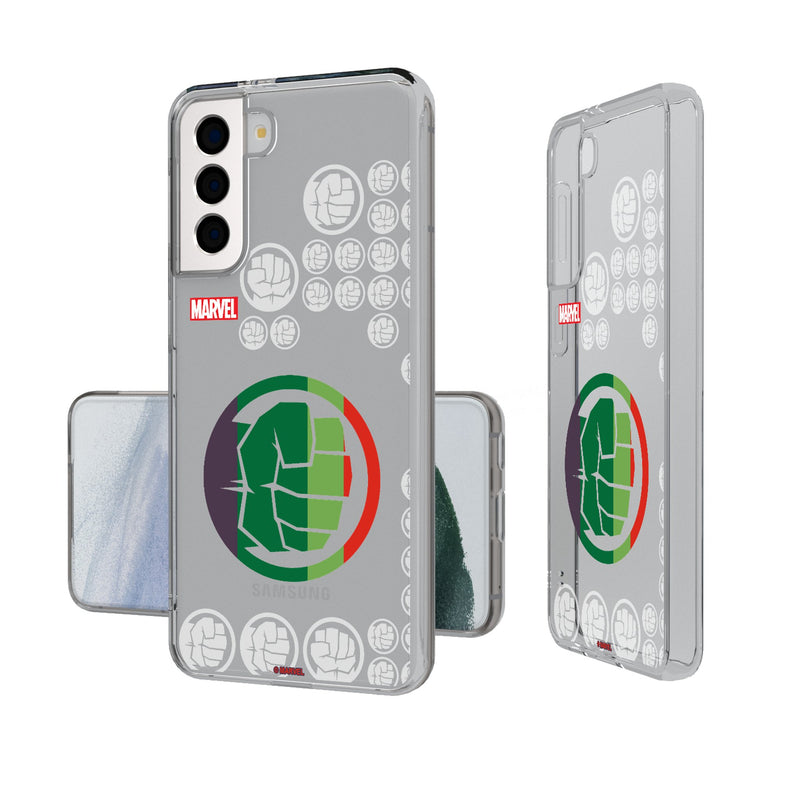 Marvel Avengers Hulk Sigil Galaxy Clear Phone Case