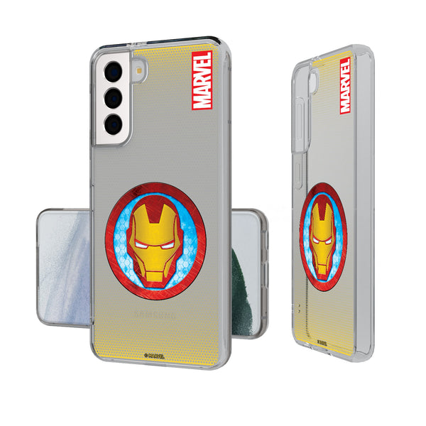 Marvel Avengers Iron Man Grid Galaxy Clear Phone Case