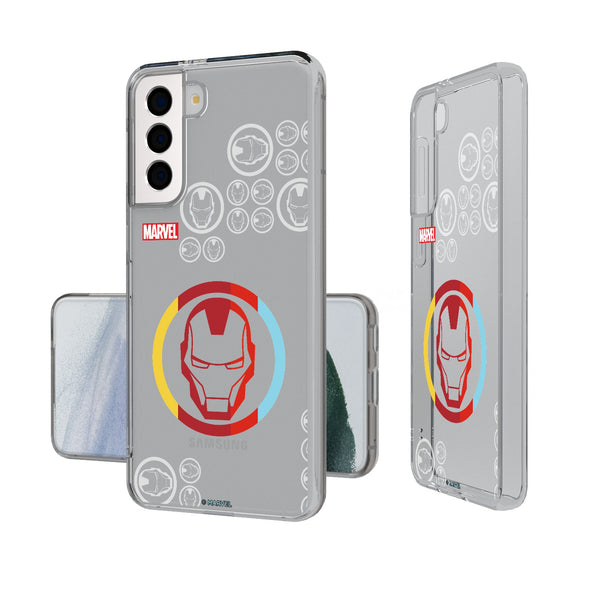 Marvel Avengers Iron Man Sigil Galaxy Clear Phone Case