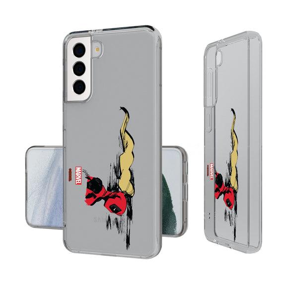 Marvel Ladypool Badge Galaxy Clear Phone Case