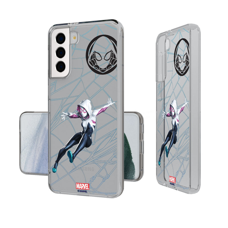 Marvel Spider-Gwen MechLine Galaxy Clear Phone Case