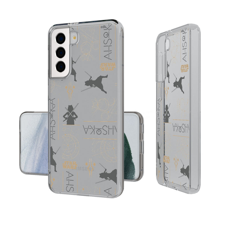 Star Wars Ahsoka Pattern Galaxy Clear Phone Case