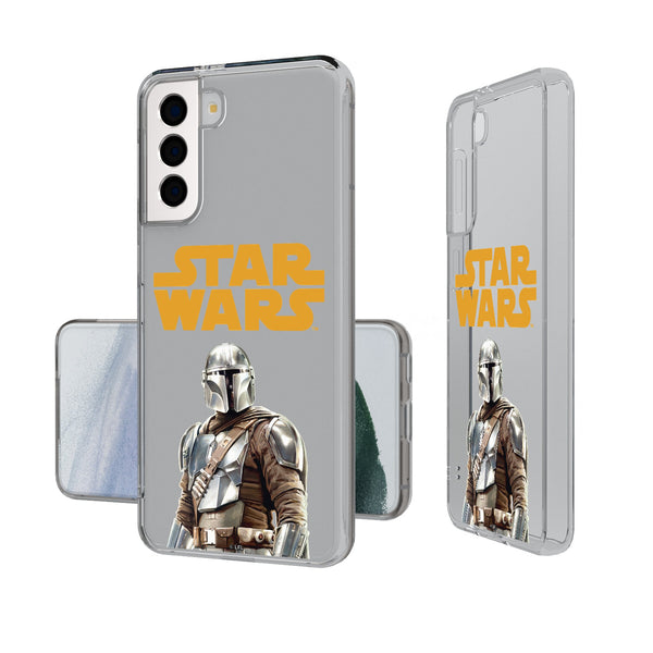 Star Wars: The Mandalorian Din Djarin Color Block Galaxy Clear Phone Case