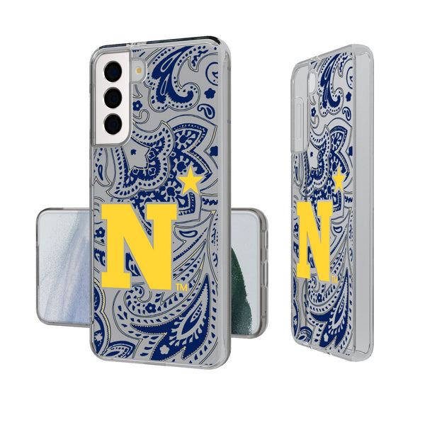 United State Naval Academy Midshipmen Paisley Galaxy Clear Phone Case