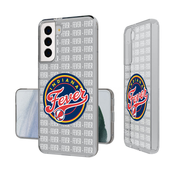 Indiana Fever Text Backdrop Galaxy Clear Phone Case