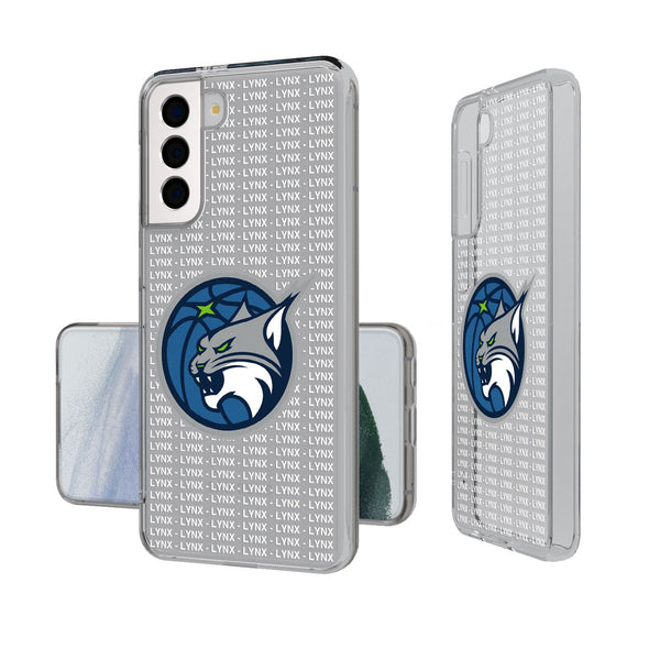 Minnesota Lynx Text Backdrop Galaxy Clear Phone Case