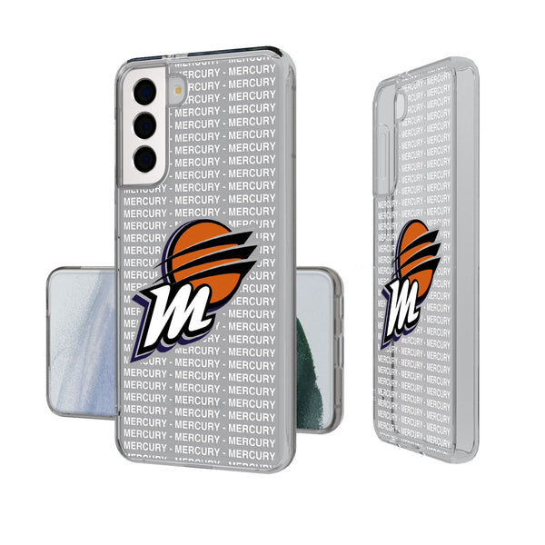 Phoenix Mercury Text Backdrop Galaxy Clear Phone Case