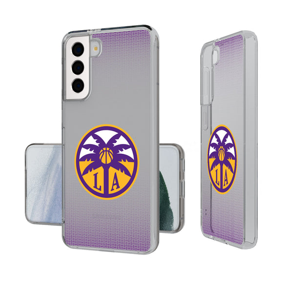 Los Angeles Sparks Linen Galaxy Clear Phone Case