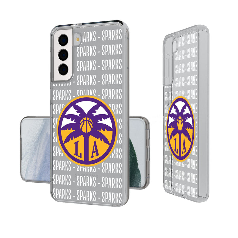 Los Angeles Sparks Text Backdrop Galaxy Clear Phone Case