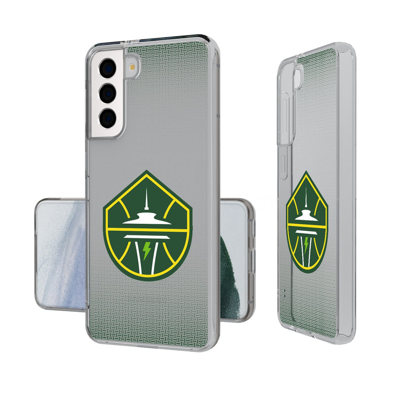 Seattle Storm Linen Galaxy Clear Phone Case