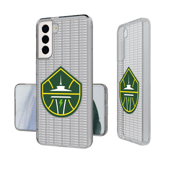 Seattle Storm Text Backdrop Galaxy Clear Phone Case