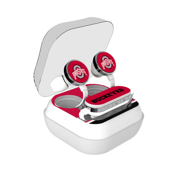 Ohio State University Buckeyes Stripe Wireless Earbuds