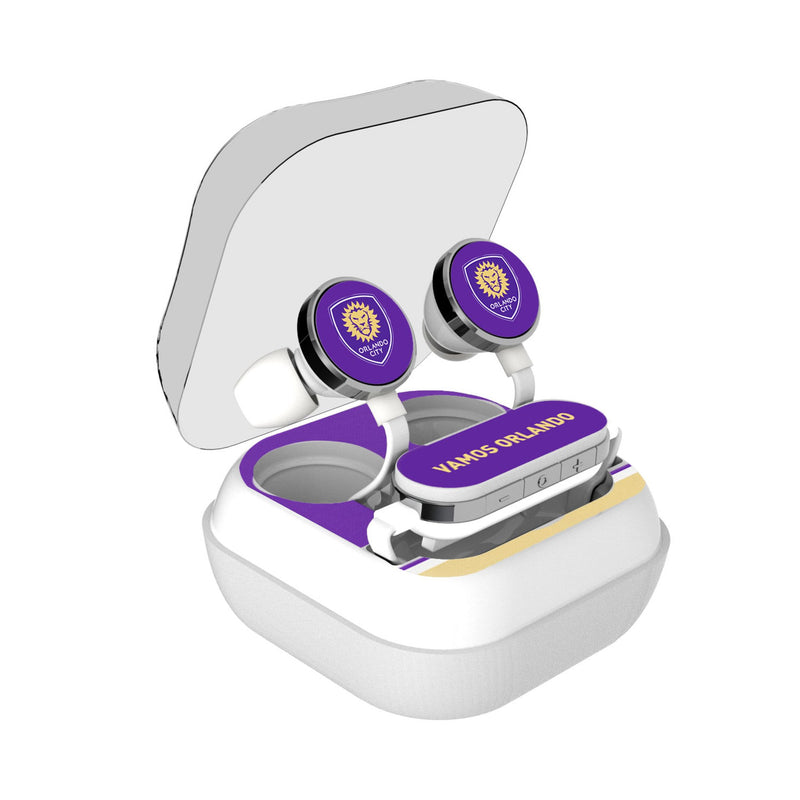 Orlando City Soccer Club  Stripe Wireless Earbuds