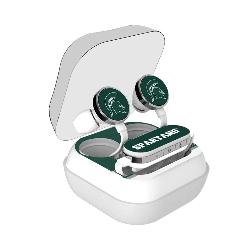 Michigan State University Spartans Stripe Wireless Earbuds
