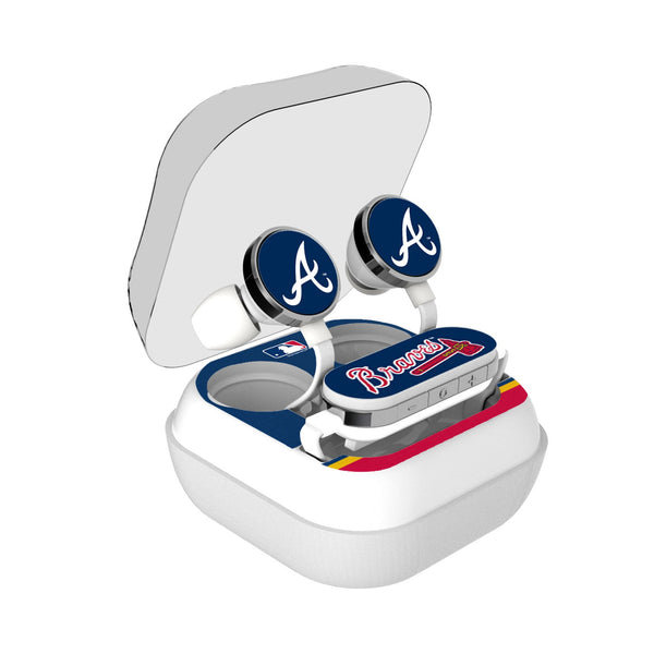 Atlanta Braves Stripe Wireless Earbuds