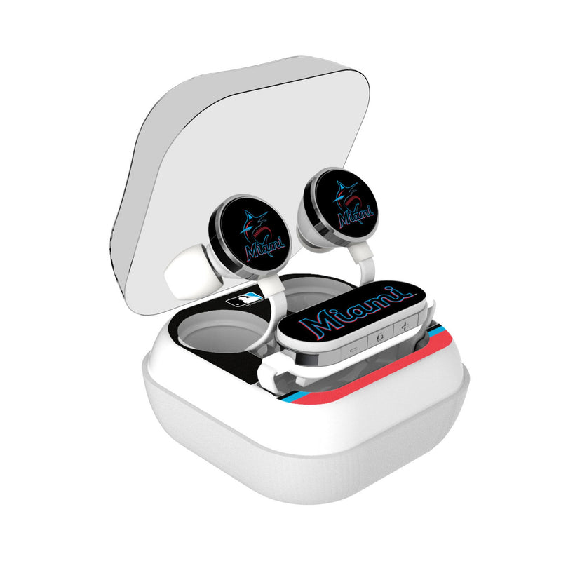 Miami Marlins Stripe Wireless Earbuds