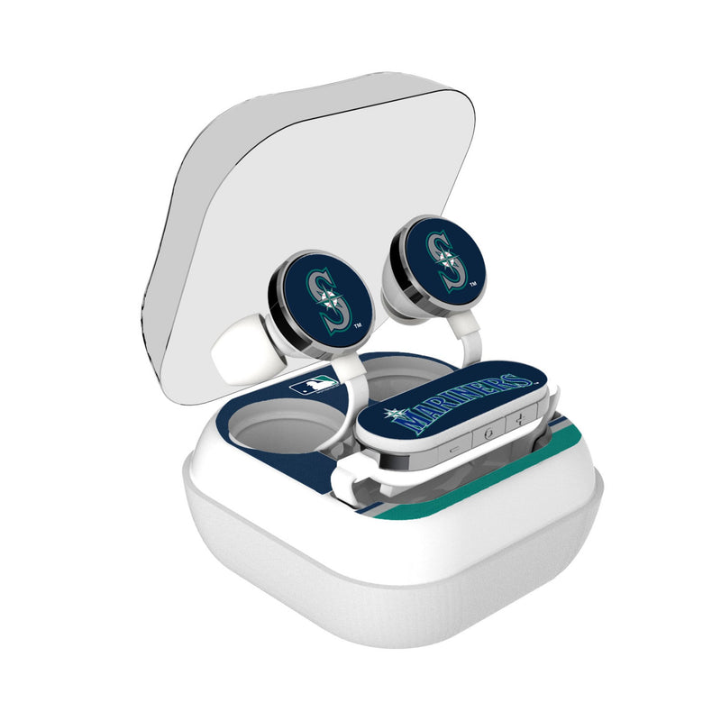 Seattle Mariners Stripe Wireless Earbuds