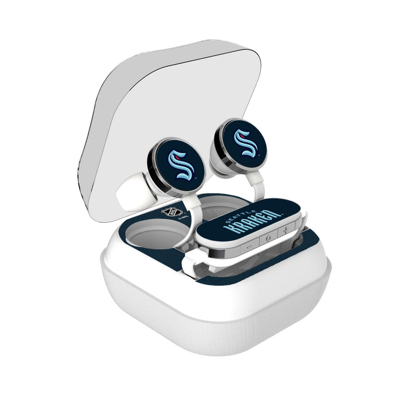 Seattle Kraken Stripe Wireless Earbuds