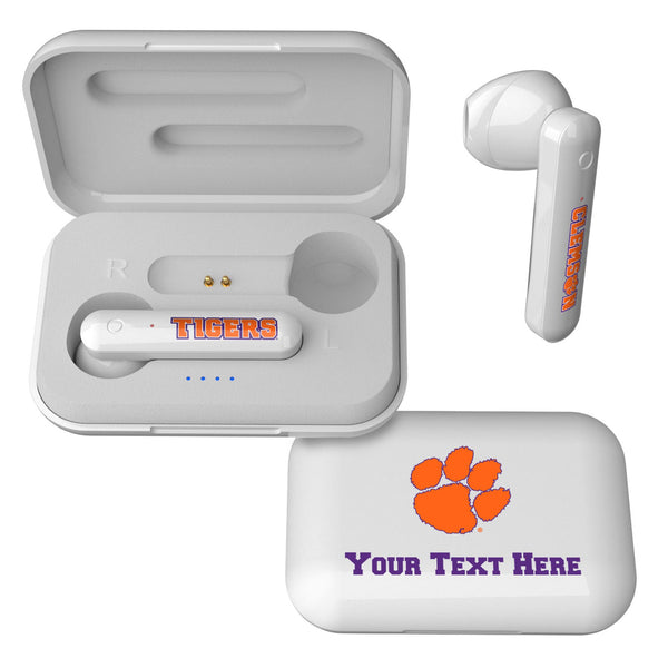 Clemson University Tigers Personalized Insignia Wireless TWS Earbuds